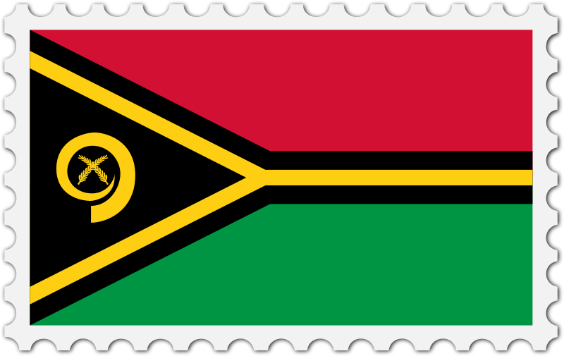Vanuatu flag stamp