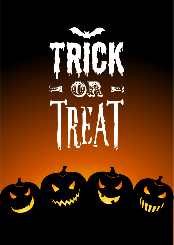 Trick or Treat with Jack-o-lanterns Card