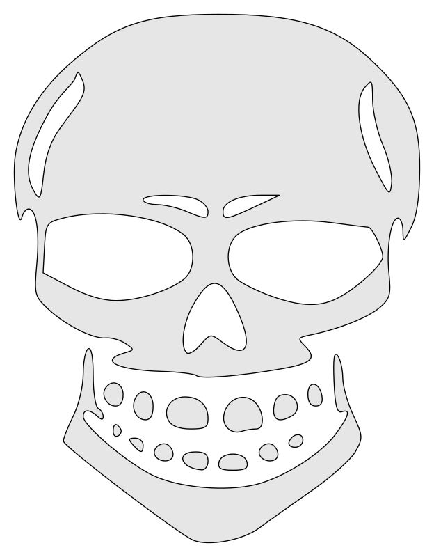 Wicked Skull Stencil