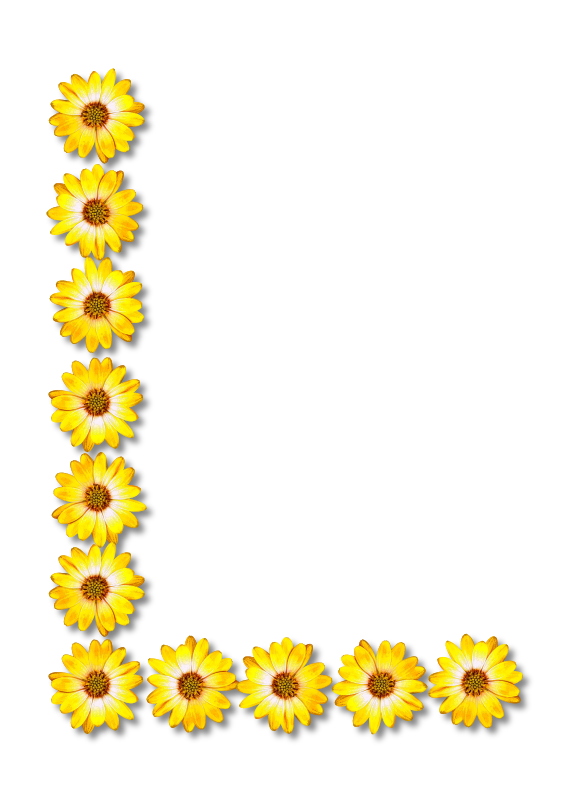 Floral alphabet, L