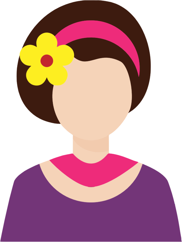 Female Avatar With Flower In Hair