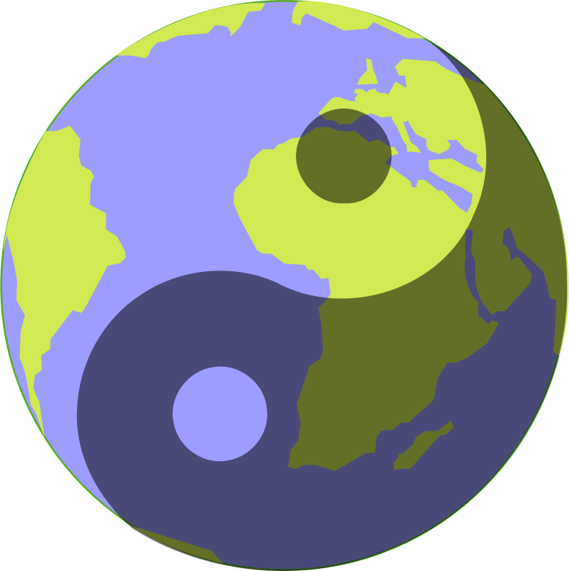 Blue planet yin and yang
