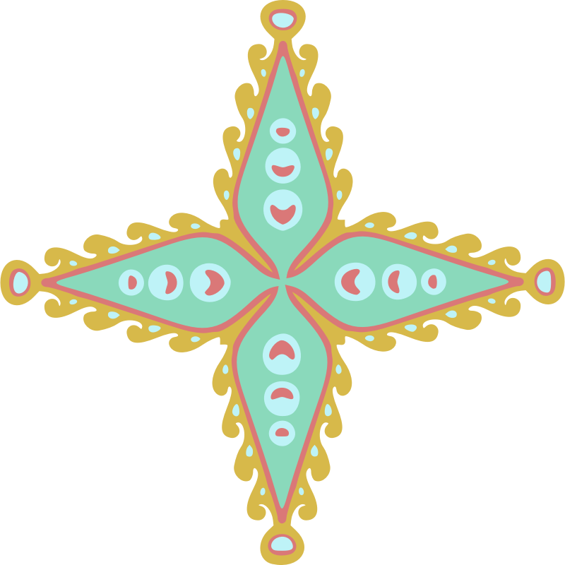 Ornamental star 55 (colour)