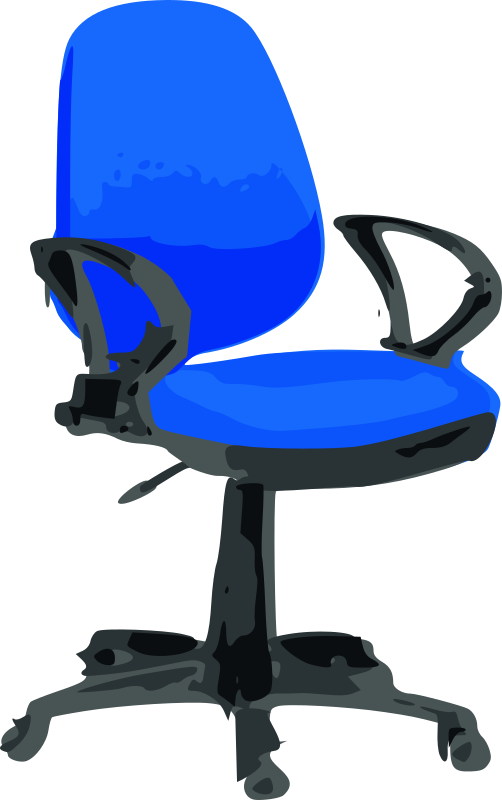 Desk Chair-Blue with wheels