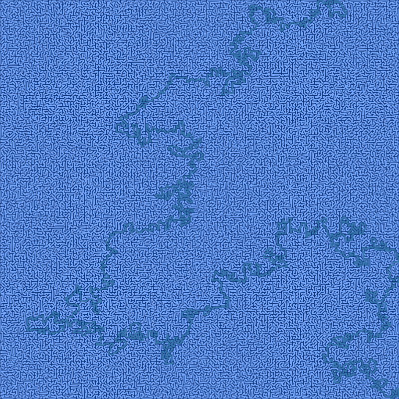 A Blue Maze (solution)