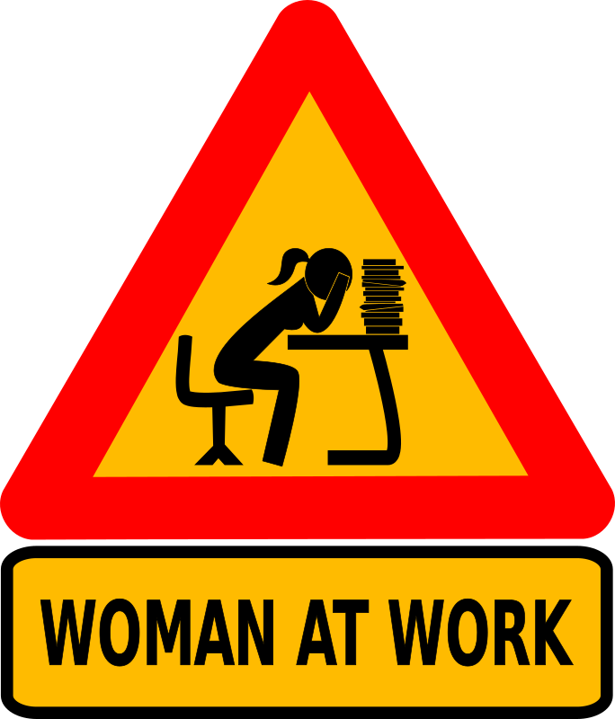 Woman at intellectual work