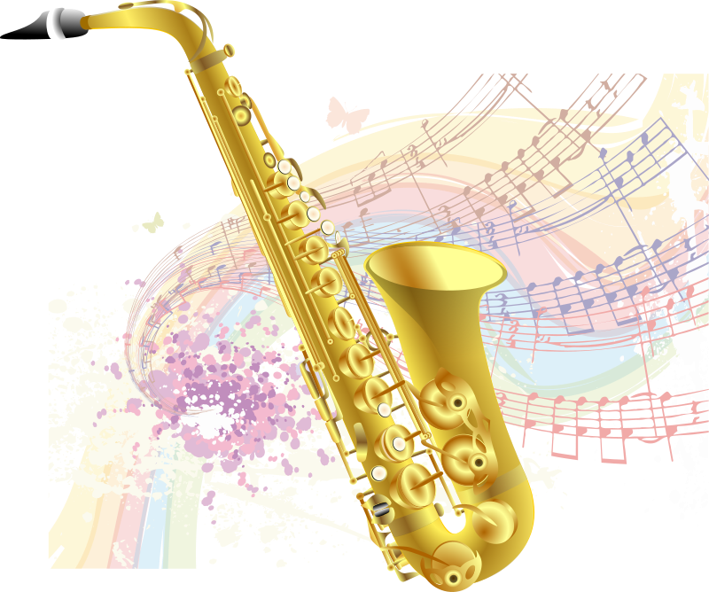 Saxophone with music background