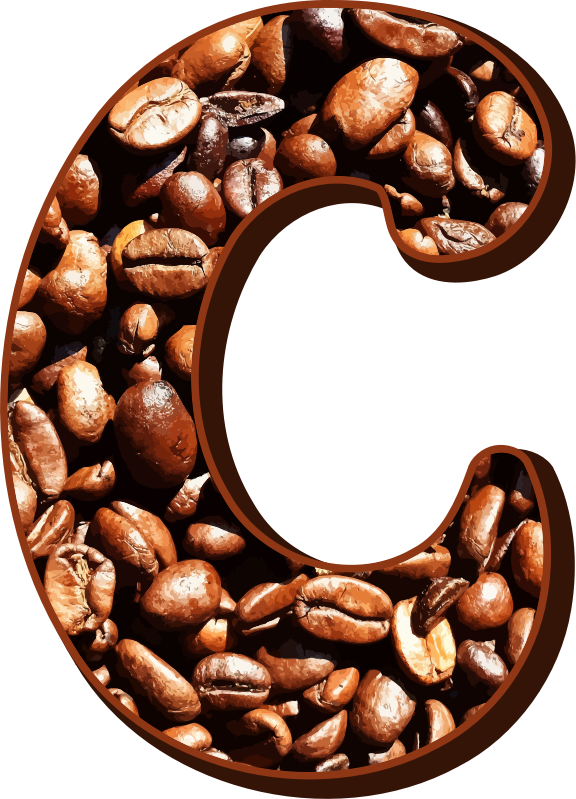 Coffee beans typography C