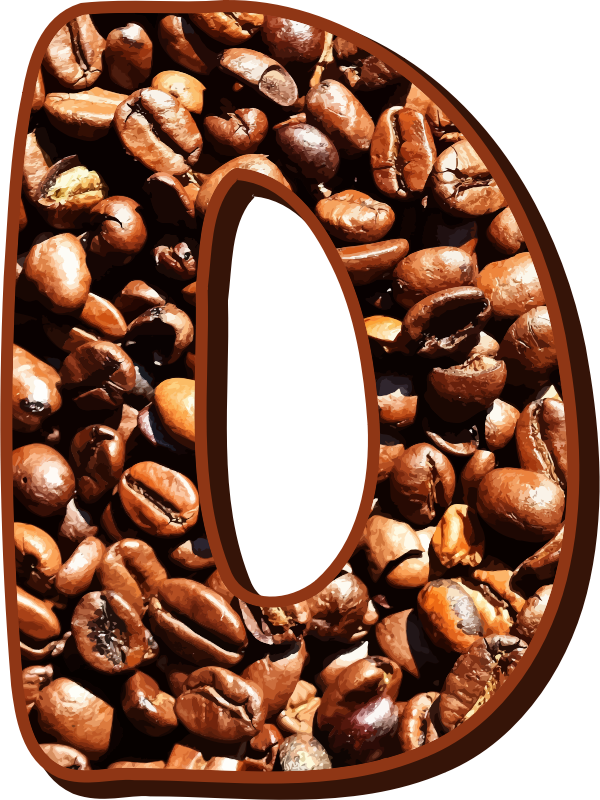 Coffee beans typography D