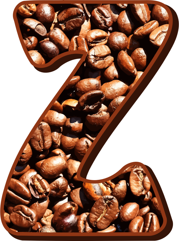 Coffee beans typography Z