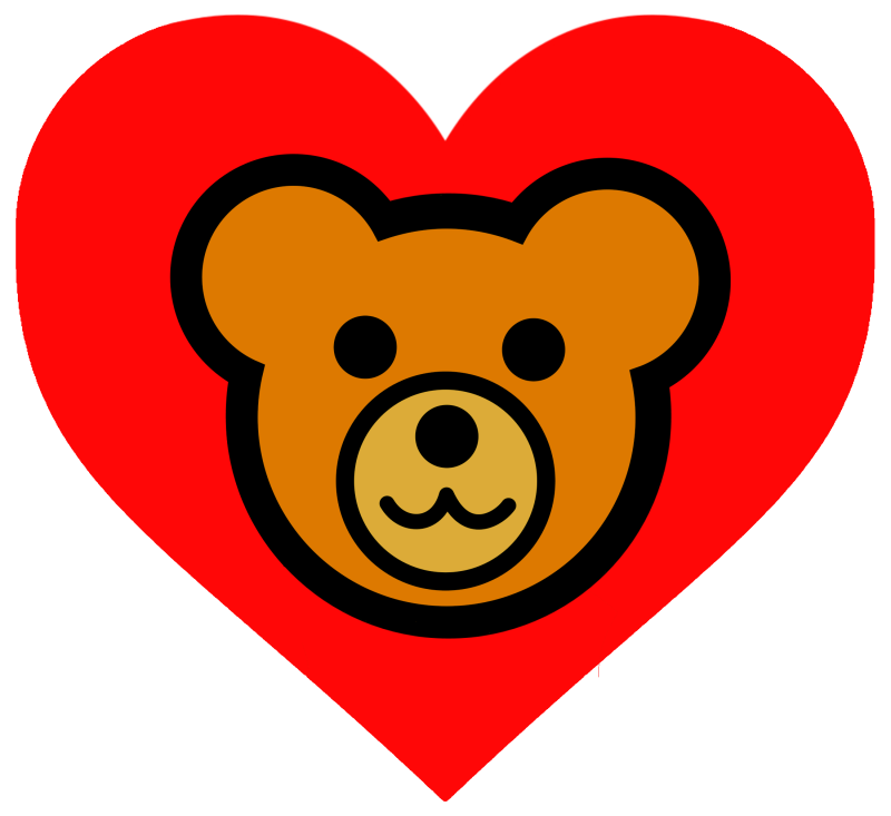 Teddy Bear Head in Heart v1 Remix