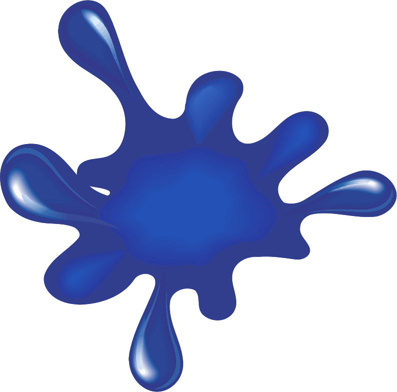 Blue paint splat