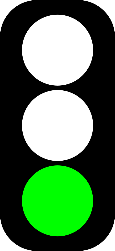 Green traffic light indicator