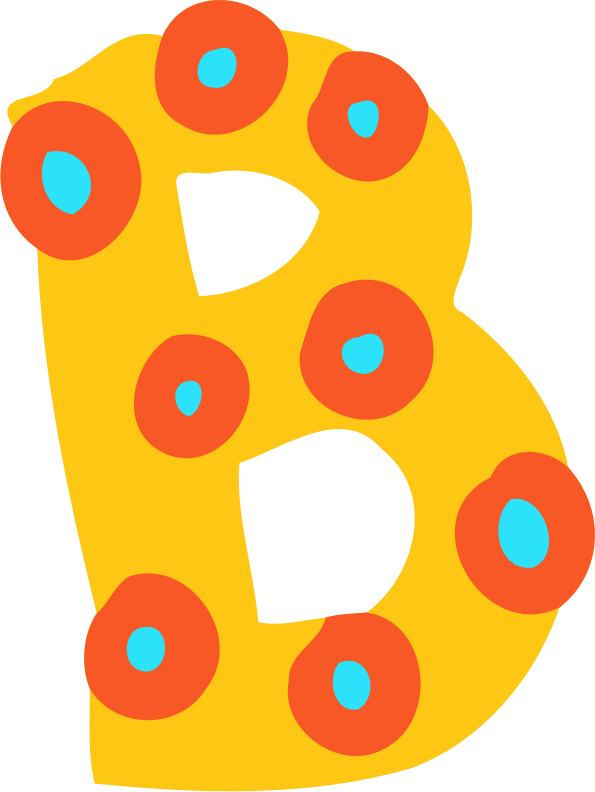 Colourful alphabet - B