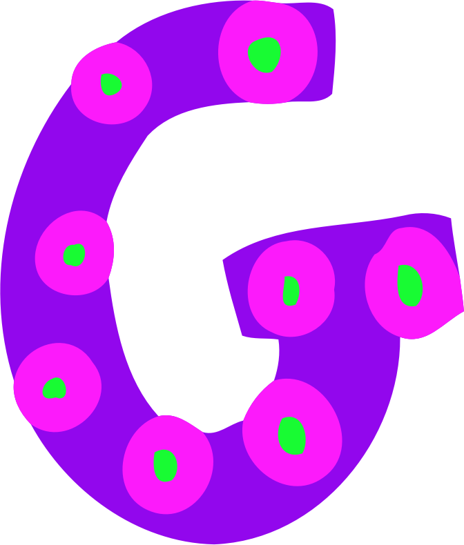 Colourful alphabet - G