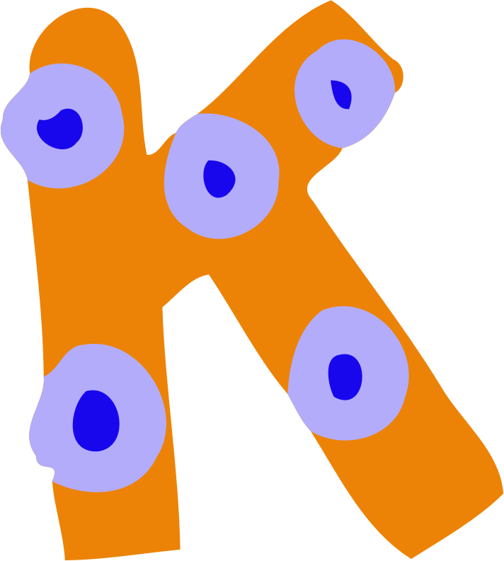 Colourful alphabet - K