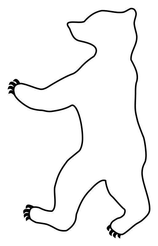 Standing white Bear with claws