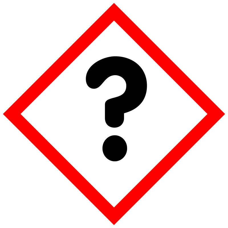 GHS pictogram for hazardous substances; inofficial pictogram “Unknown”