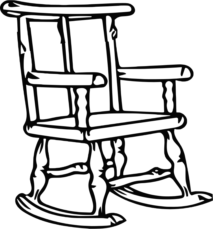 Rocking chair 3 (outline)