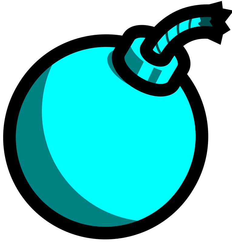 Cartoon bomb (light blue)