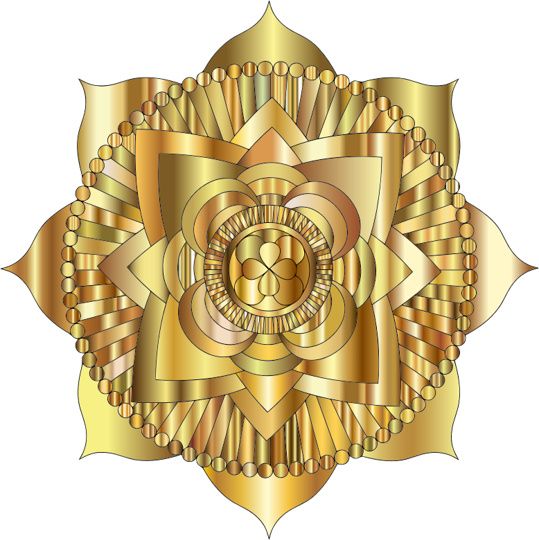 Prismatic Lotus Mandala Line Art 4