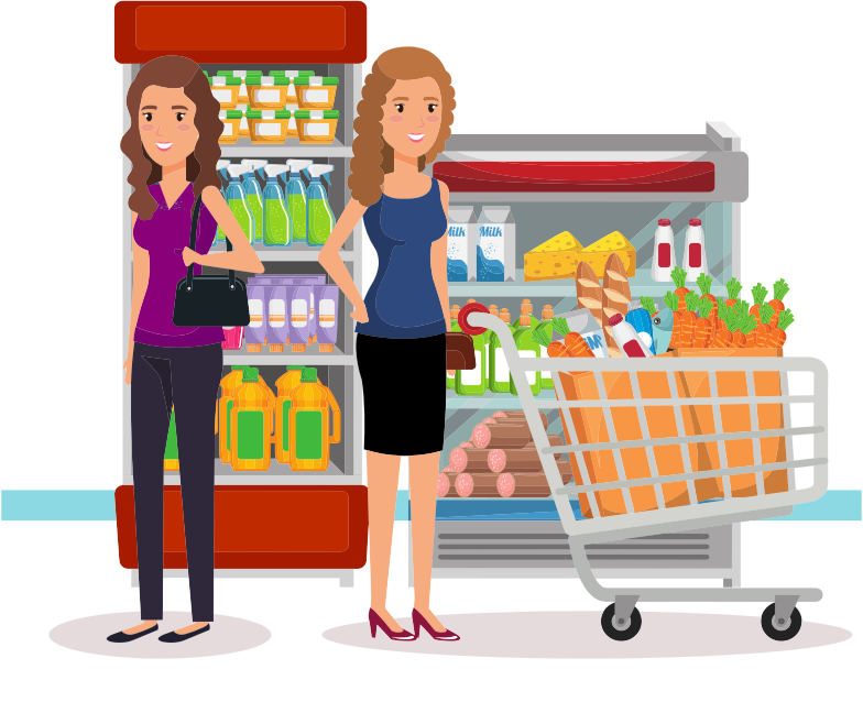 Two Women At The Supermarket