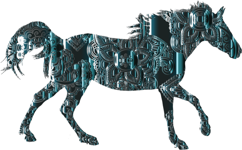 Decorated Horse Lacquered