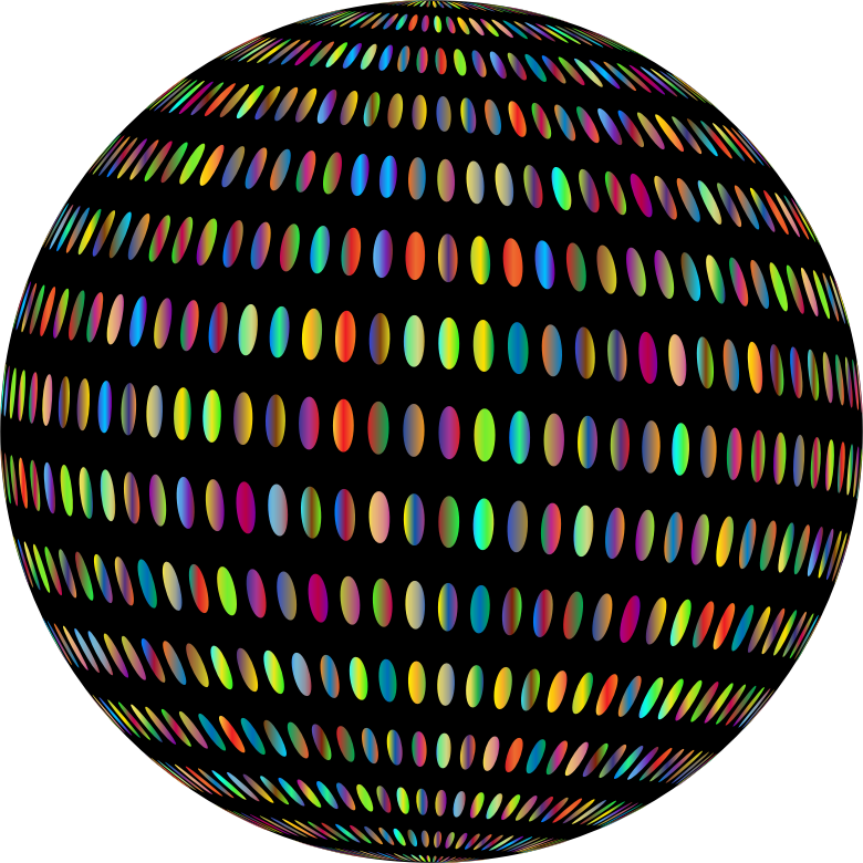 Spiral Circles Sphere Prismatic With BG