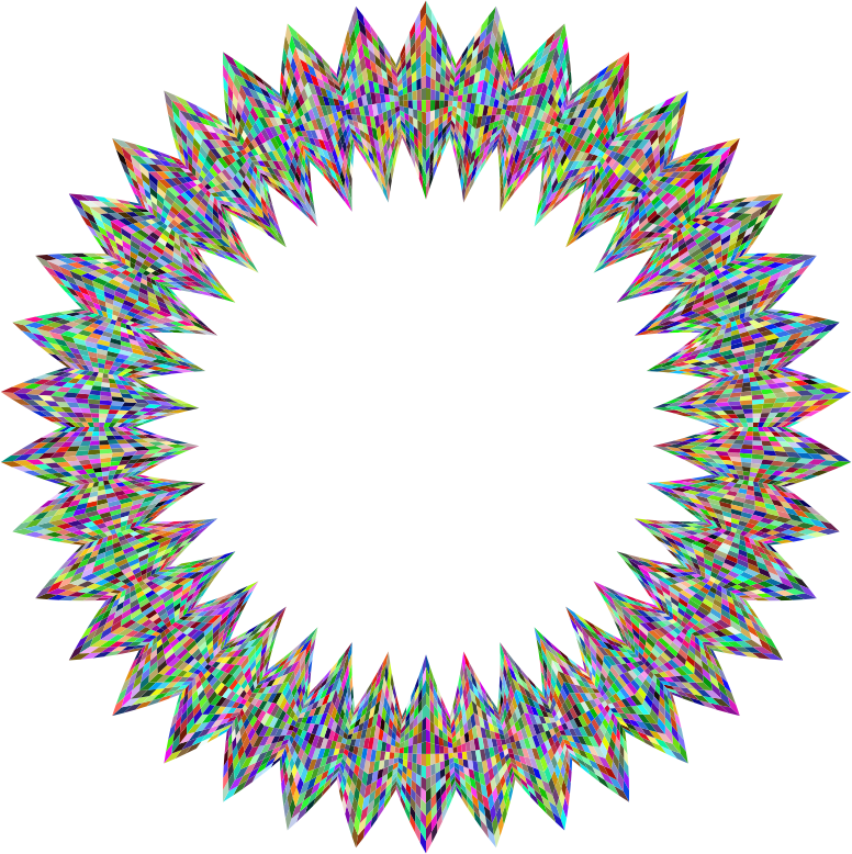 Stylized Checkered Geometric Frame 3 Prismatic