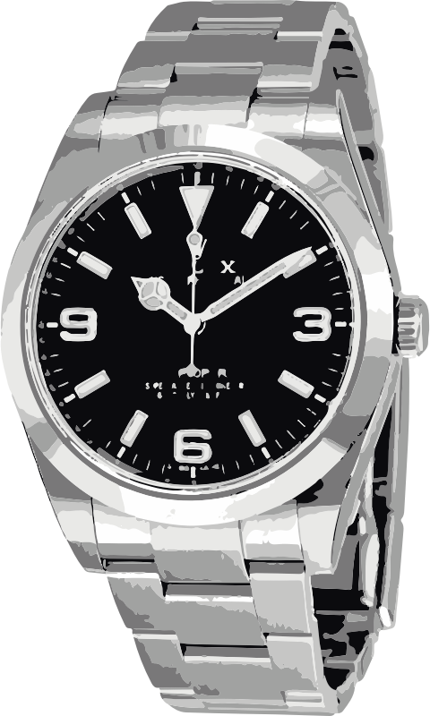 swiss watch in white gold and black - horlogerie