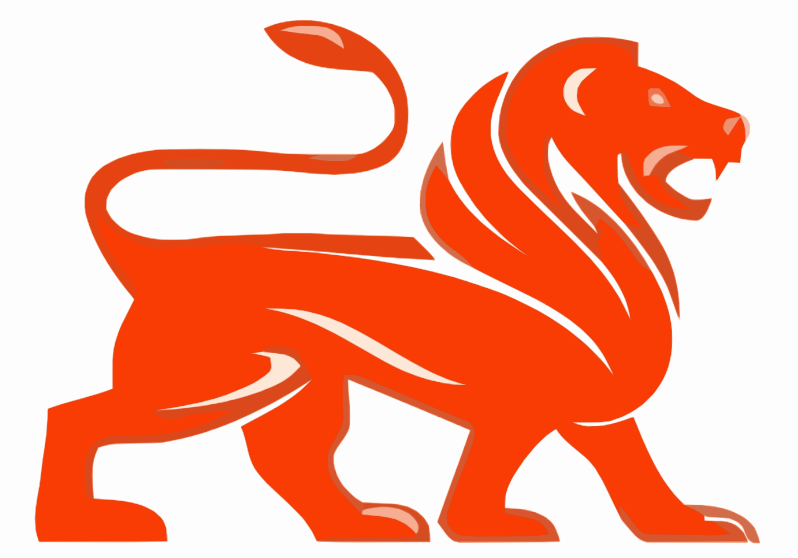 Orange Rampant Lion 2