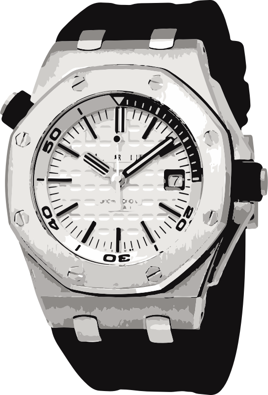 swiss watch in black and white - horlogerie