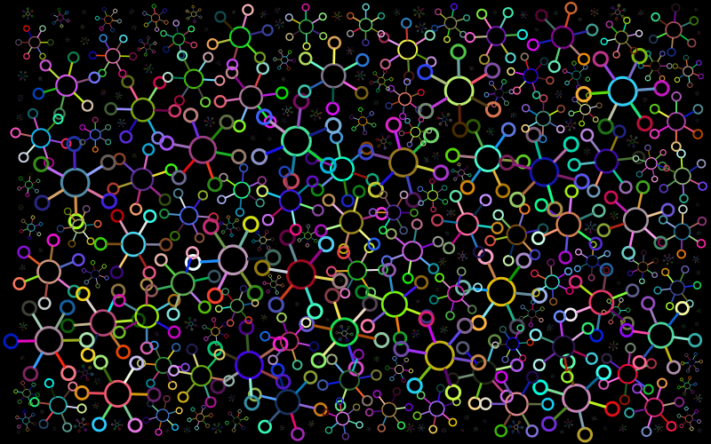 Abstract Molecular Background Prismatic With BG