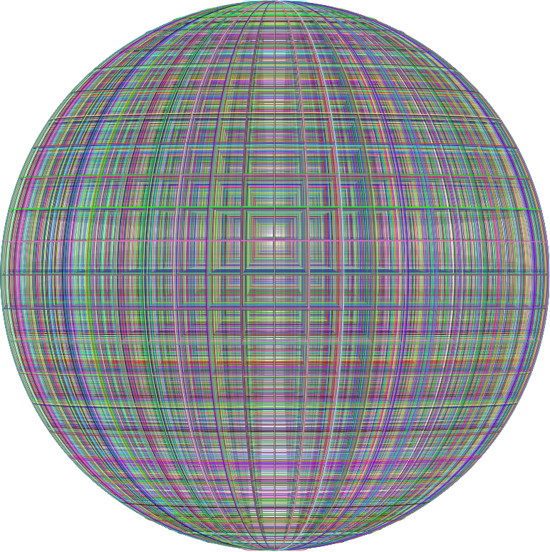 3D Perspective Grid Dense Prismatic Sphere