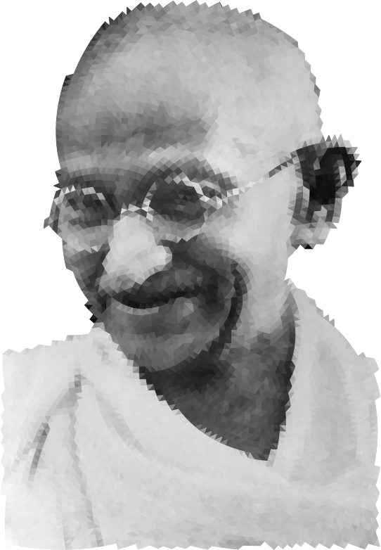 Gandhi Portrait Low Poly II