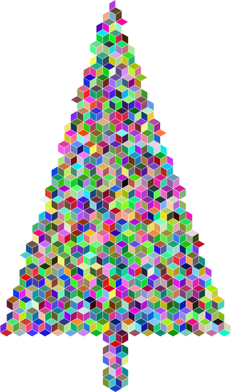 Christmas Tree Cubes Prismatic