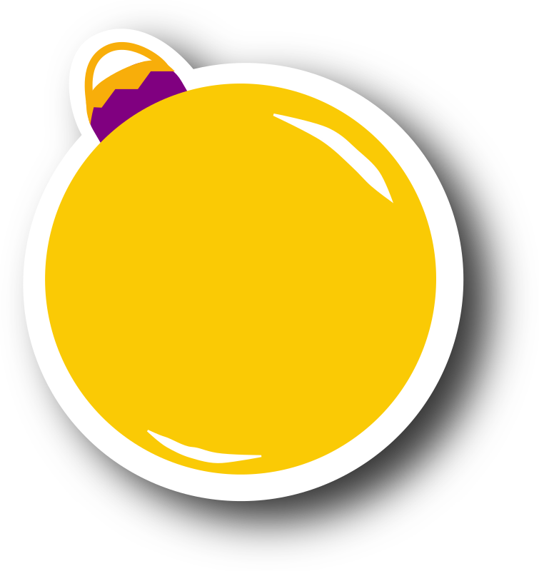 Yellow Christmas Ornament (Round)