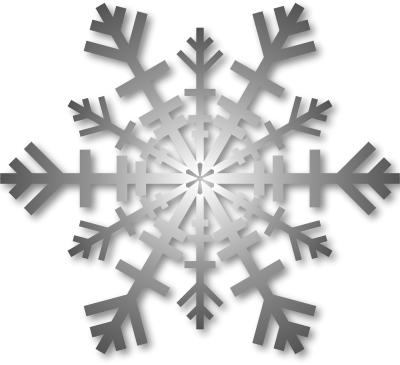 Silver Snowflake with Shadow