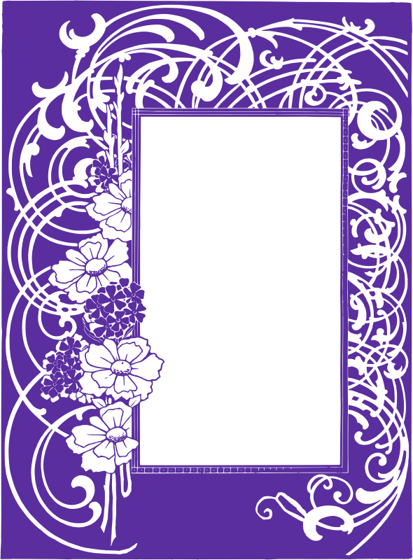 Classic Flower Frame Purple