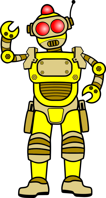 Retro Robot - Gold
