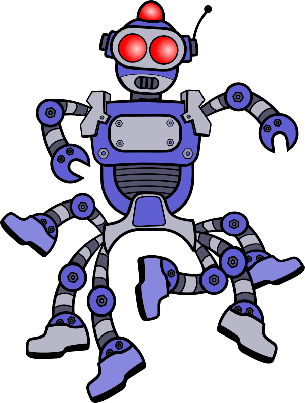 Retro Robot - Cobalt