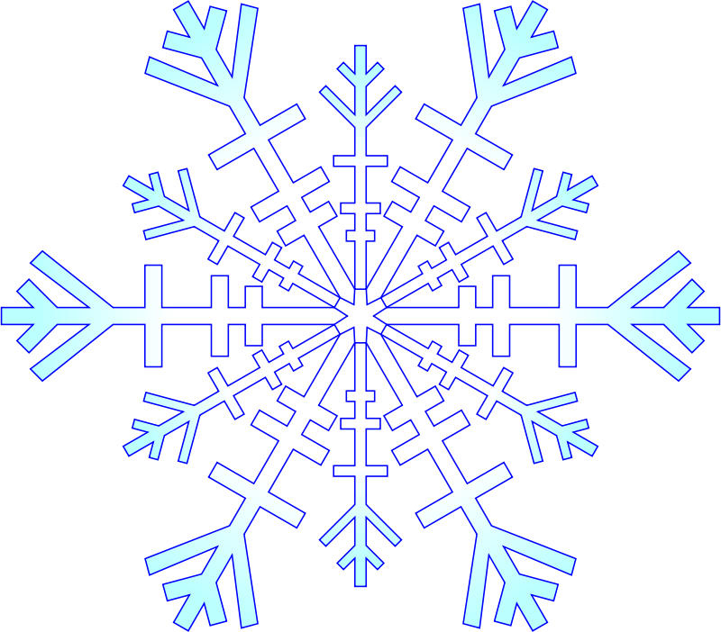 Lightblue Snowflake sine shadow