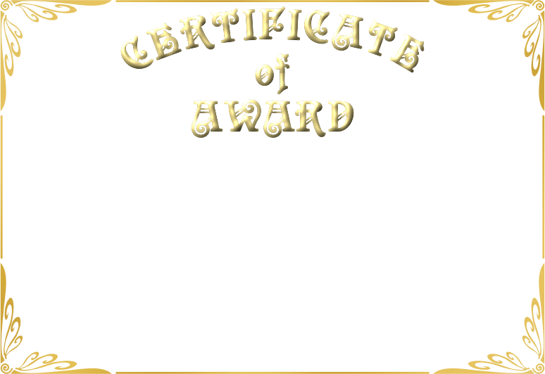 Certificate of Award 2 (A4)