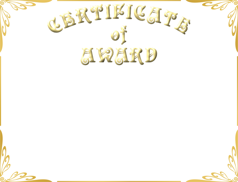 Certificate of Award 2 (US)