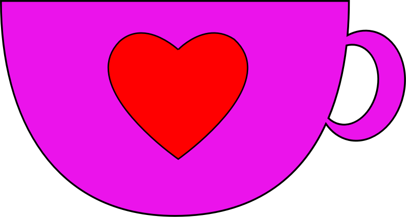 Pink Cup with heart in center
