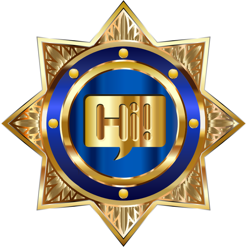 Gold Hi Badge