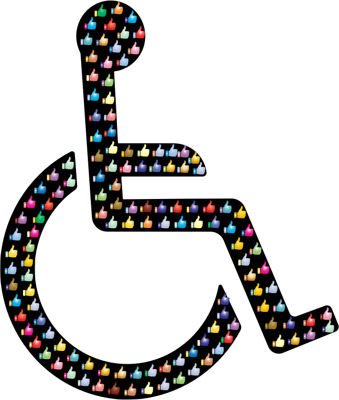 Wheelchair Thumbs Up Prismatic With BG