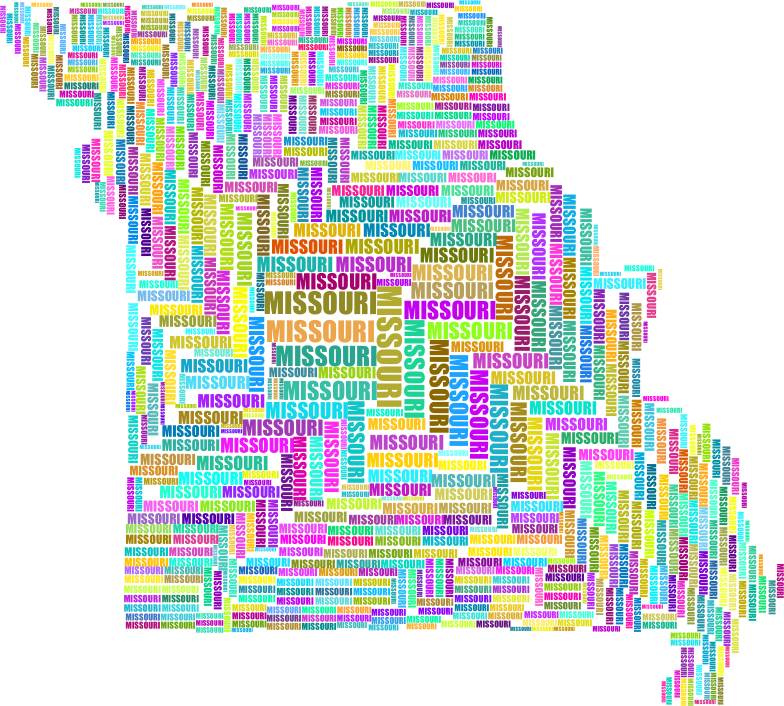 Missouri Map Typography