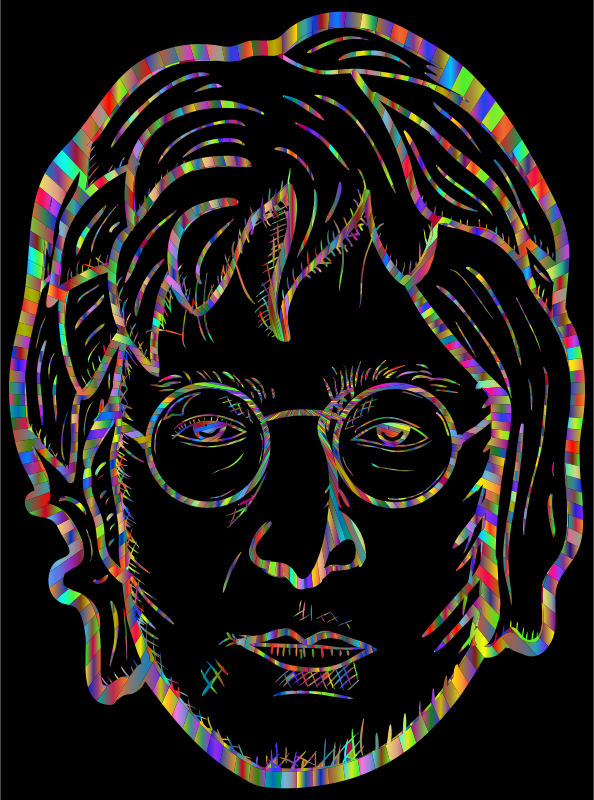 John Lennon Portrait By blambasa Polyprismatic With BG
