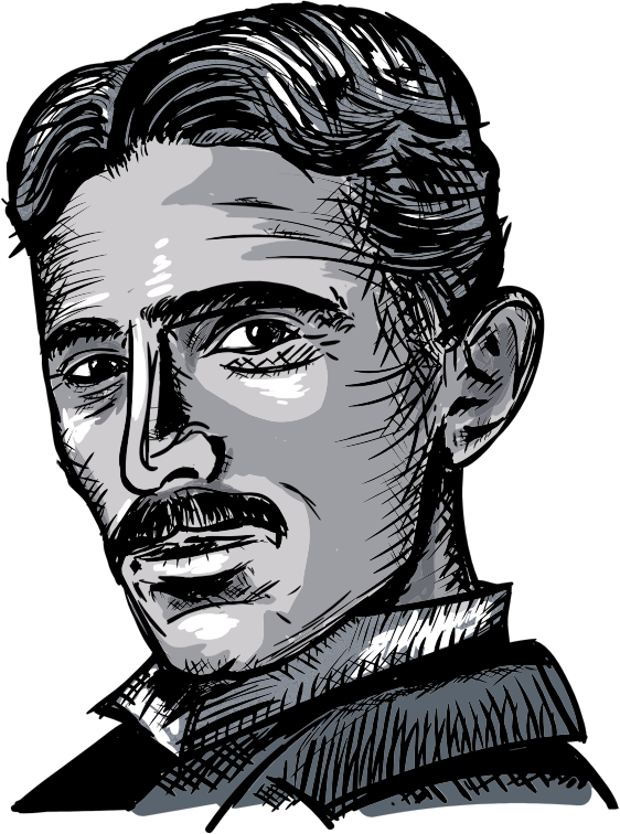 Nikola Tesla Portrait By blambasa